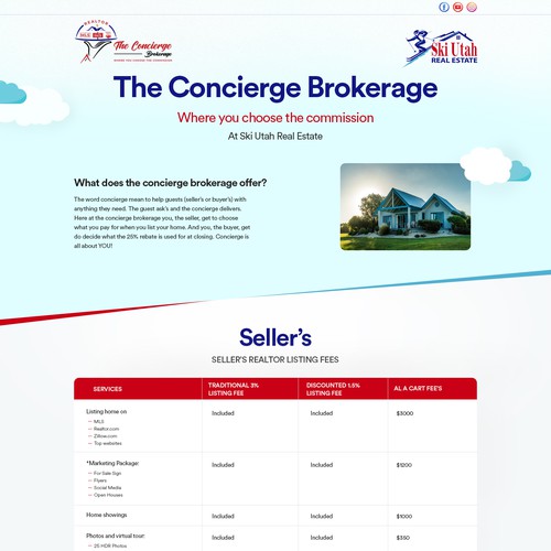 The concierge brokerage website Design réalisé par Timefortheweb