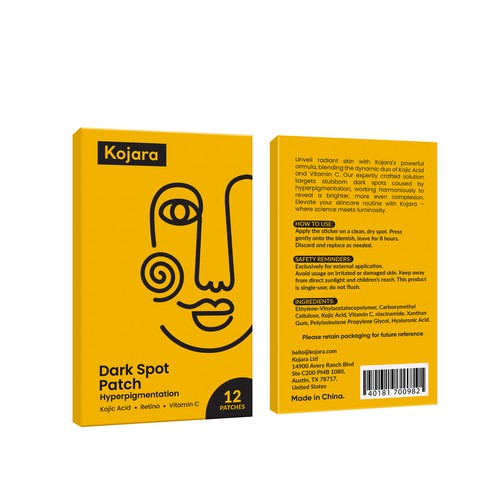 DARK SPOT PATCH PACKAGING Design by Rajith Shantha