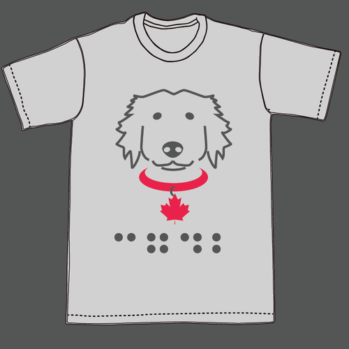 t-shirt design for Canadian Guide Dogs for the Blind Diseño de Katapiller