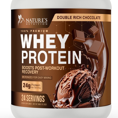 Diseño de Tasty Whey Protein Chocolate Design Needed for Nature's Nutrition de UnderTheSea™