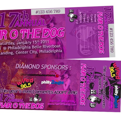 Black Tie Event Ticket Design Design by restuaditya