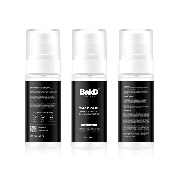BakD Sunless Self Tanning Mousse