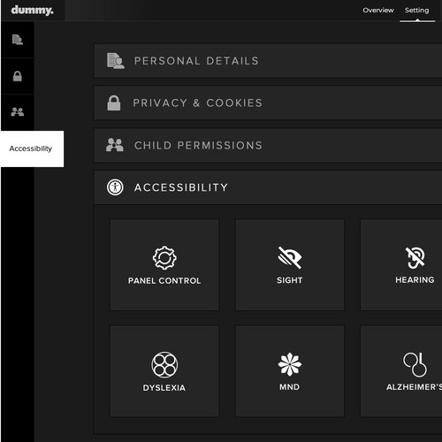 Accessibility web page design