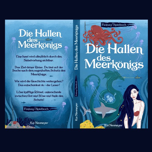 Cover for interactive book in underwater / ocean setting for young readers Design by Anna Baz