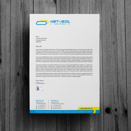 Implement the new logo on all our business papers Design by (VEER)