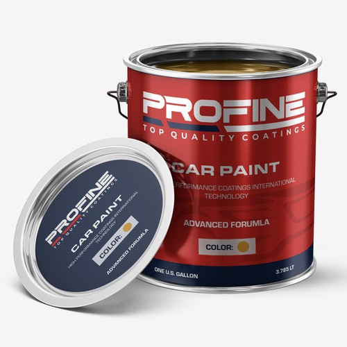 Label for our professional automotive and industrial coatings products Réalisé par SRGrafica