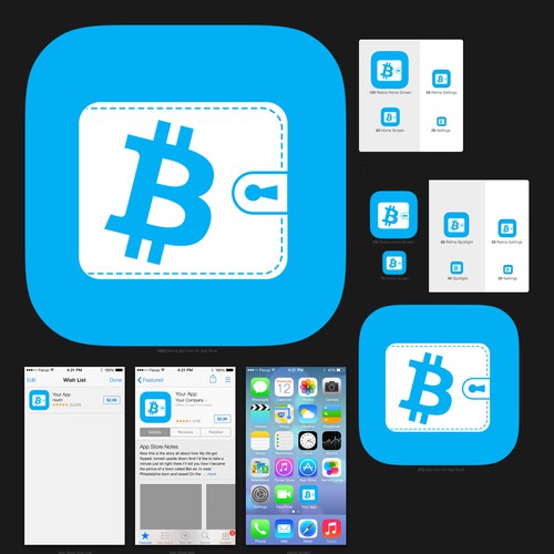 Design di Create Mobile App Icon for Coinbolt Bitcoin Security Software di Shiva_aggs