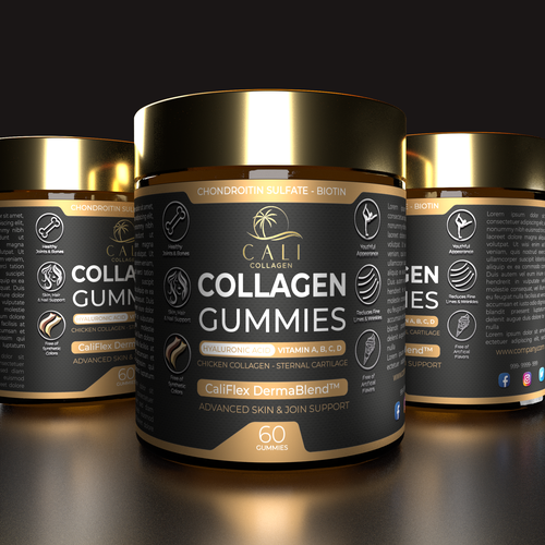 Cali Collagen Jar Label Design Contest (Luxury) Design by Parallax™