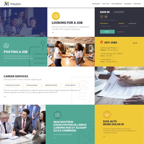 Web design for- Medical Sales Job Board, Resource Center, and Live Podcast Design by Aj3664