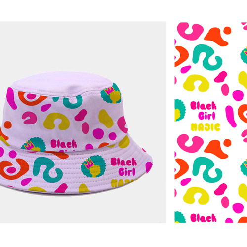 Bucket Hat Designs for Girls (black culture theme) Design by ash00 Designs