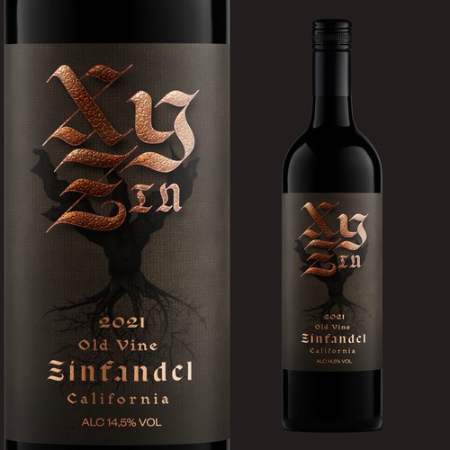 Design Gothic Old Vine Zinfandel Wine Label di LABELL®