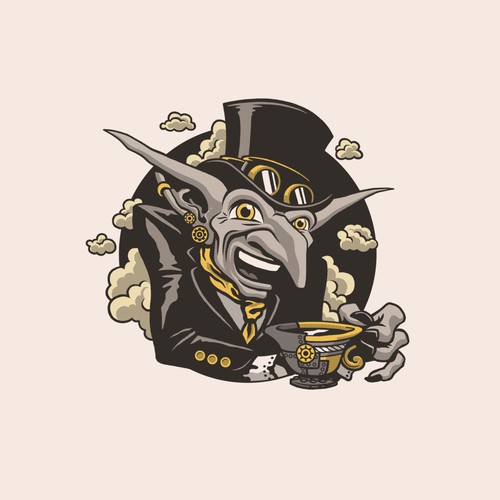 Diseño de Coffee Goblin! Design a vintage coffee logo with steampunk style for coffee bag label/website/merch de Anta Design