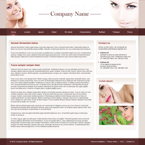 1-3 Page Website Template Design von Hitron_eJump