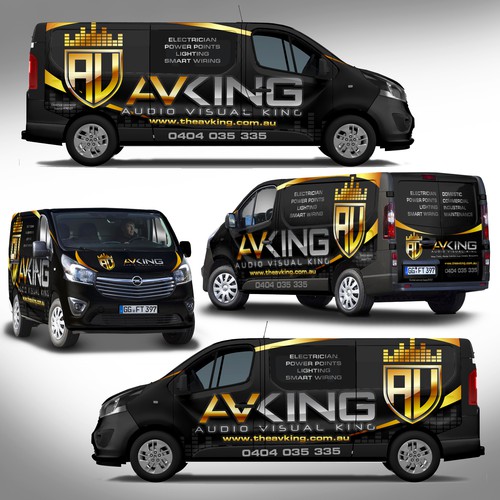 Audio visual / Electrical company - Van needs some COLOUR! Design by J.Chaushev