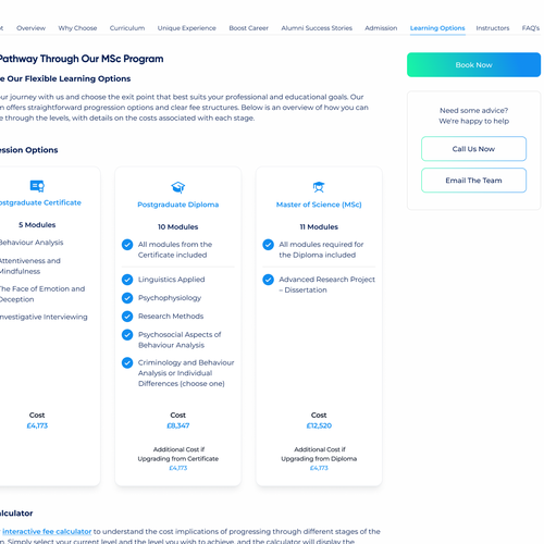 Super engaging webpage for a groundbreaking Master's Degree Program Design by maliayan