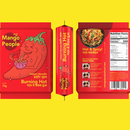 Playful Instant Noodle Packaging Design Challenge Design by ibrahimahmad.id