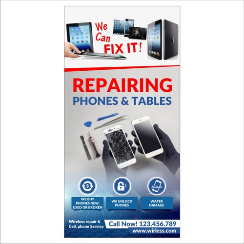 Phone Repair Poster Ontwerp door e^design