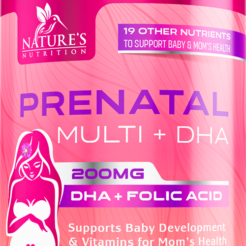 コンペ「Prenatal Vitamins Label Design needed for Nature's Nutrition」のデザイン by ZAKIGRAPH ®さん 