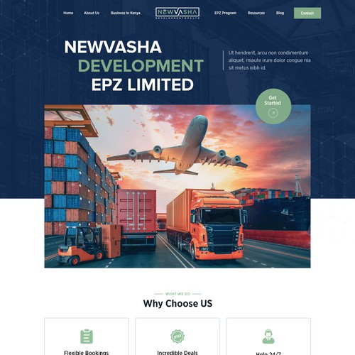 We need a web design for an Export Processing Zone in Kenya Design by Irshad 786