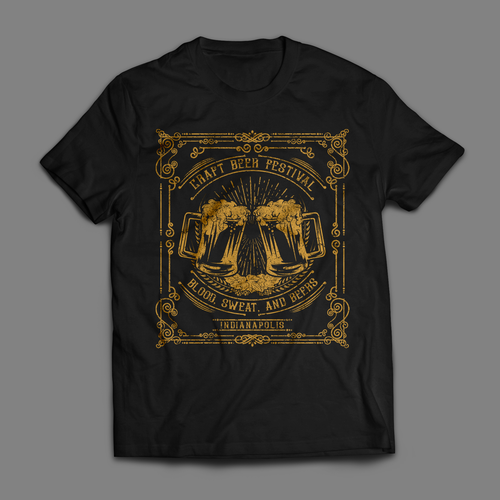 Creative Beer Festival T-shirt design Diseño de ^^ BlOODST@INS ^^