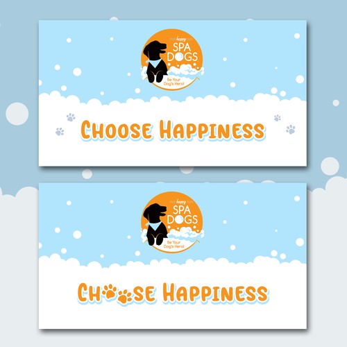 Choose Happiness Banner Design Design von ChukeDs