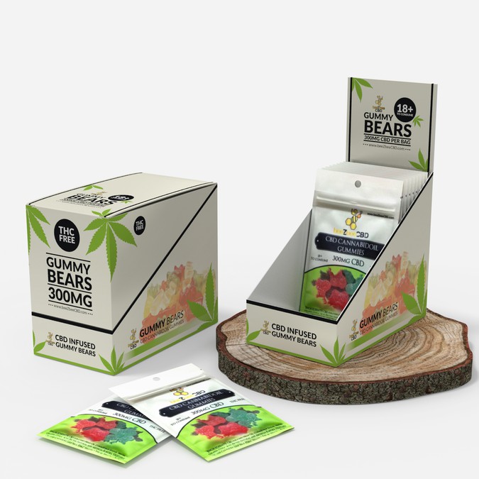 Display box for CBD Gummy Product packaging contest