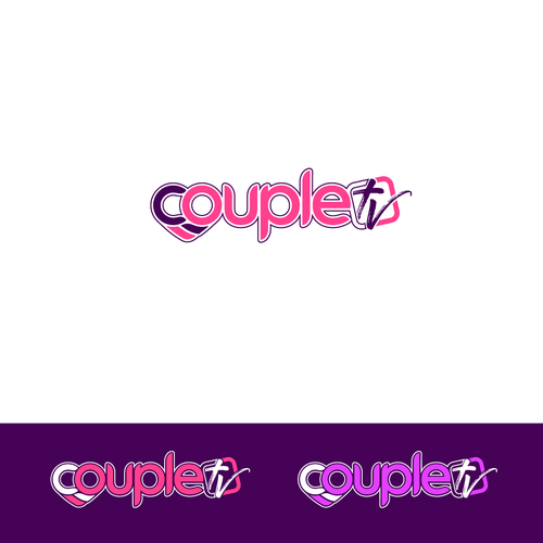 Couple.tv - Dating game show logo. Fun and entertaining. Design by Sufiyanbeyg™