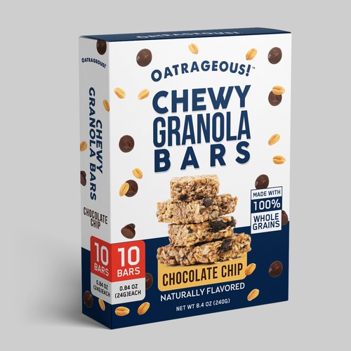 DESIGN EYE-CATCHING PACKAGING FOR CHOCOLATE CHIP CHEWY GRANOLA BARS! Design by Shereef_CM