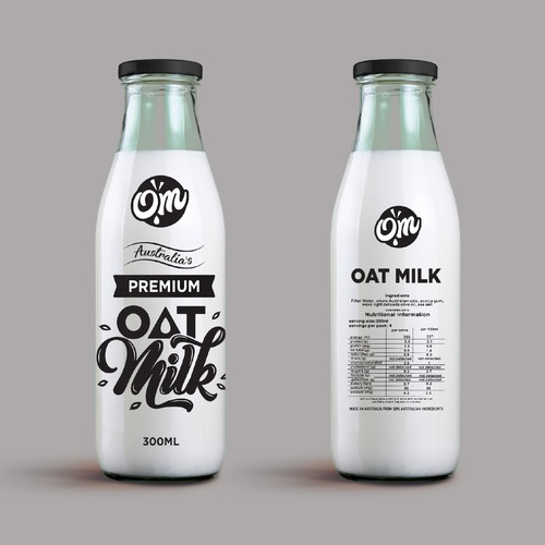 New oat Milk label Design by Manu P C