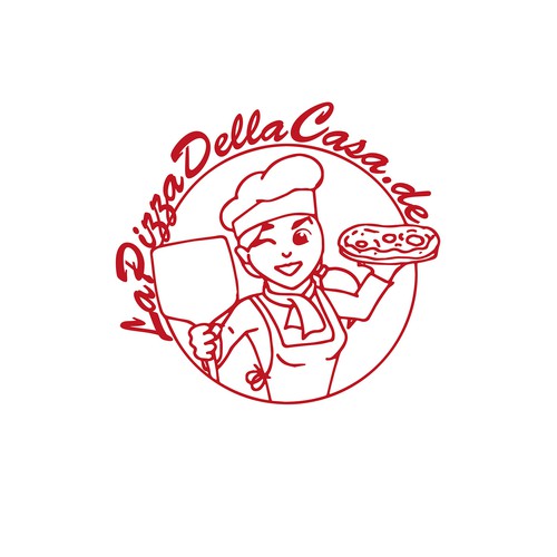 die attraktive Pizzabäckerin Design by c-artworker