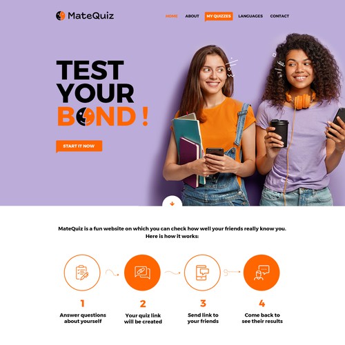 Redesign of a very popular quiz site (MateQuiz.com) Diseño de Habisoft ( ͡° ͜ʖ ͡°)