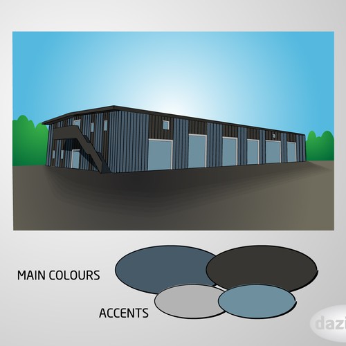 Design a color scheme for our commercial building! Design by dazigns