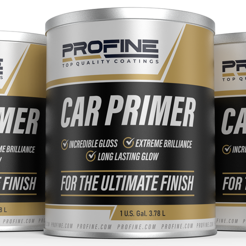 Label for our professional automotive and industrial coatings products Design by KS BOY