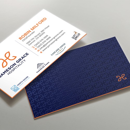 Create a modern and clean business card for a parent company with 4 subsidiaries Design by kaylee CK