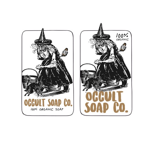 Design a dark rustic “witchy” themed logo for our soap company Design by Housebird