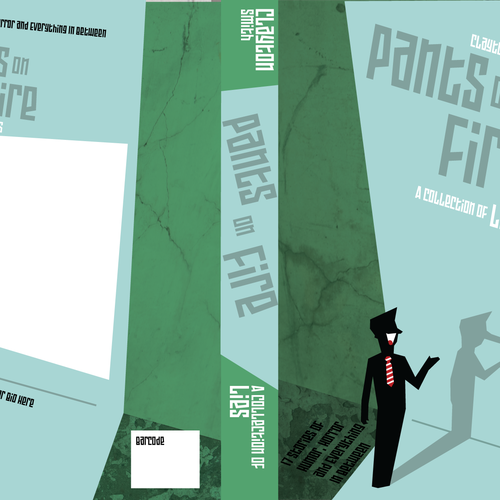 Create a fun book cover for Pants on Fire: A Collection of Lies! Design by iMAGICations