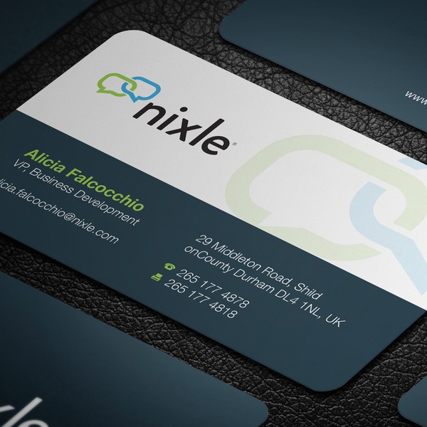 Business card based on logo for largest neighborhood network website in the US