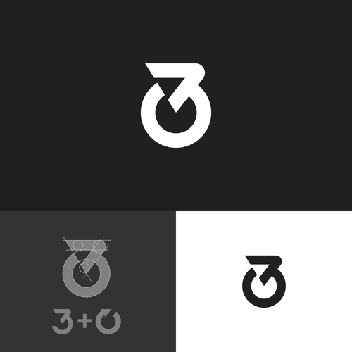 Create a simple, clean, and effective number 3 (represents 360) Design by Winzon