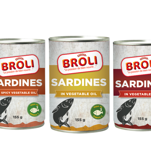 Wanted: New label for our BROLI sardines tins Design by Nelle1