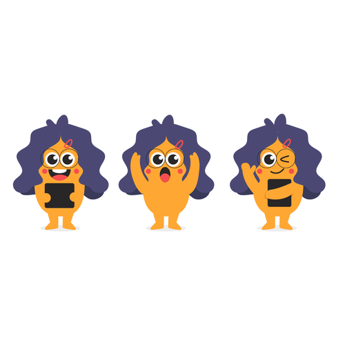 Design a kids coding brand character/mascot-ontwerp door ies