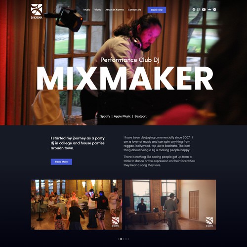 dj karma - playing good music since 2007 Design by ⚡️DesignBull⚡️