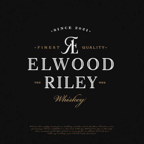 Clean, Classic Whiskey Brand Logo Réalisé par ∙beko∙