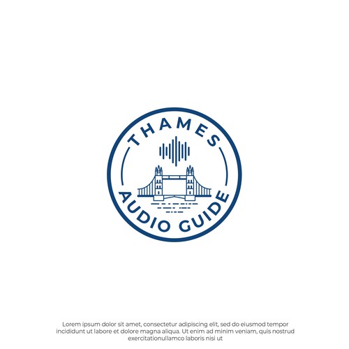 New logo for tourist audio guide of the Thames in London Design by James®