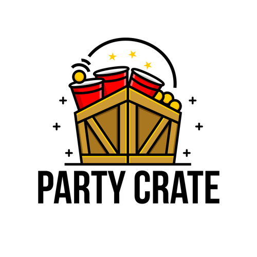Logo for Party Crate, the box with a party inside! Design von bayuRIP