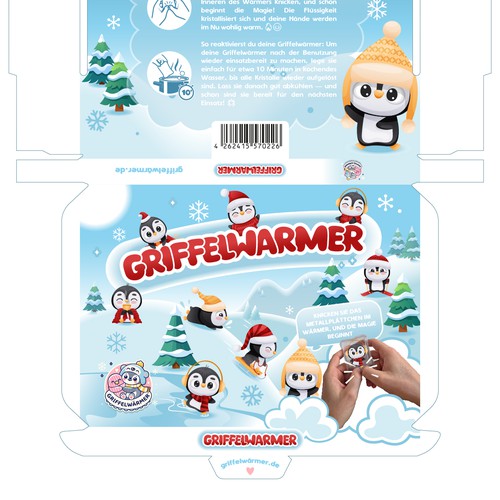 Package design for a set of 4 hand warmers Design by manuk