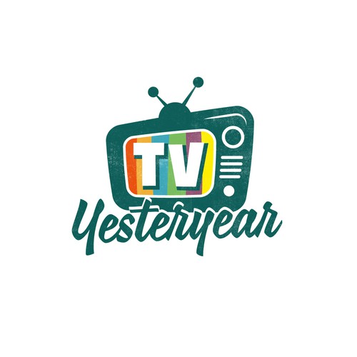 Design a retro logo for a classic TV website. Design by Kinetec