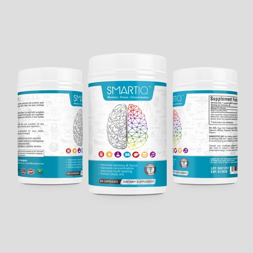 Brain Supplement Label Design-ontwerp door DesignSBS