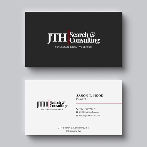 Business Card Design for Executive Search Firm Design by IK_Designs