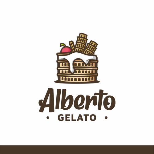 We need a creative interesting logo for gelato bar "Alberto Gelato Bar" Design by Veeza_D