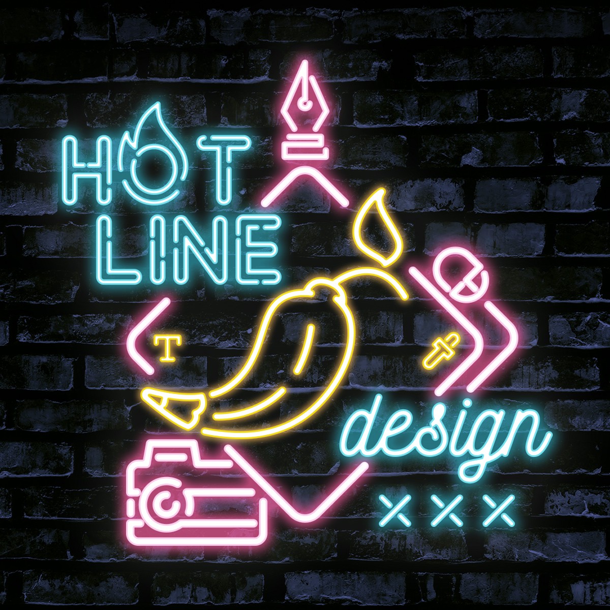 Logo in neon lights sales